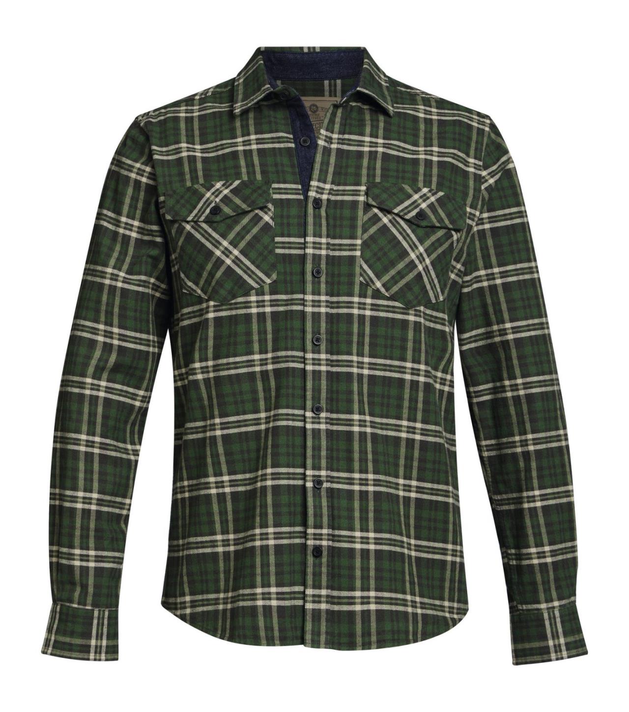 100017162 Hemd Gr. M PLAID FLANNEL Grün